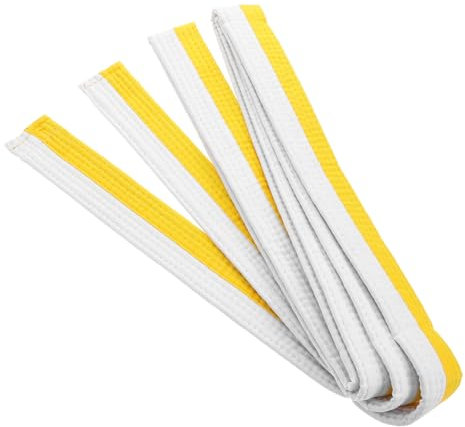 KICHOUSE Gelber Judogürtel Für Kampfsport Weißer Aikido-uniformgürtel Trainings-hüftgürtel in Uniformfarben Karategürtel Für Judo Hapkido-gürtel Für Taekwondo