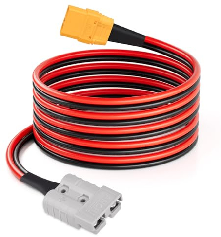 ELFCULB Anderson SB50 Batteria Quick Connect/Disconnessione a XT90 Cavo femmina 10AWG SB50-XT90 Cavo connettore per carrelli elevatori Trasferimento di potenza della batteria (3 m)