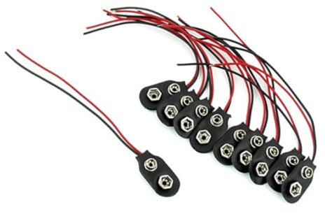 Generico 50pezzi Connettori Clip Per Batteria Tipo i Con Facile Installare Materiale Resistente Per Progetti Elettronici e Led Nero