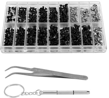 Diheohg Set di 355 viti per PC, M2 M3 M2.5, viti per computer, HDD M.2 SSD, viti universali per computer portatili e riparazioni