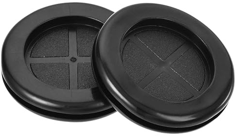 TA-VIGOR 4Pcs Round Rubber Grommets 40mm Double-Sided Wire Gaskets | Black Synthetic Rubber, Rubber Hole Plugs for Wire Cable and Plugs Protection, Suitable for Electrical Panels and Equipment