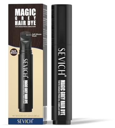 GOWWIM Silicone Hair Dye Brush, 20 ml, Professional Non-Slip Hair Colouring Tool, Precision Hair Dye Cream for Grey Hair Coverage, Easy to Clean, Reusable, Black (Dark Brown 20 ml)