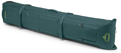 Osprey Mountain Bound Roller - Ski and Snowboard Winter Travel Bag with Oversized Wheels - Durable, Water-Resistant Design with NanoTough™ Fabric and Padded Protection, Cascade Blue