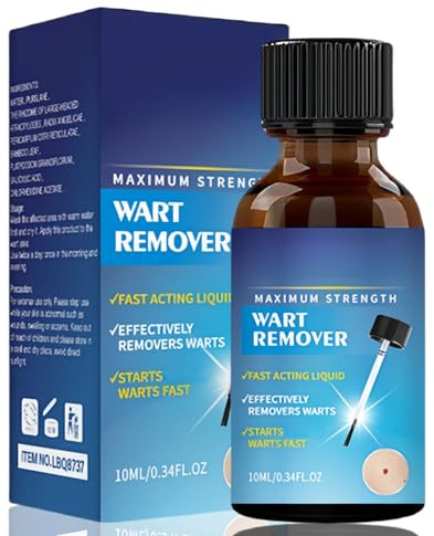 Wart Remover Fast Acting and Painless,Wart-Remover for Hands and Body Fall Away Quickly,Effective Skin Tag Remover Liquid,Tags and Mole Remover,Wart Removal,Warts Remover Treatment,for All Skin Types