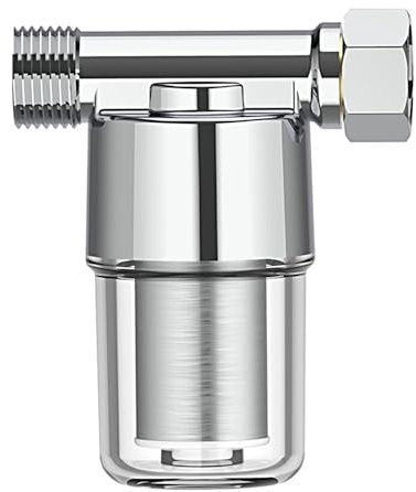 Filtro de agua para grifo, filtro de sedimentos en línea de 1/2 pulgada, elemento de filtración de impurezas de acero inoxidable para lavadoras, duchas, grifos, calentador