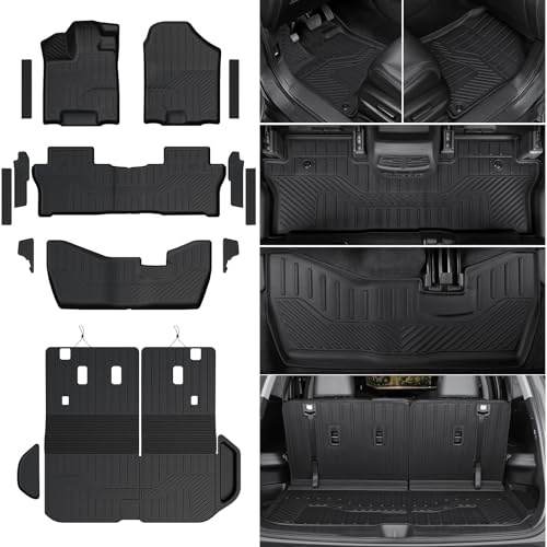 HOUCLEMIC Floor Mats for Honda Pilot 2016-2022 8 Seat (No Elite Models)