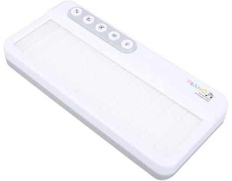 Generic Musikspielzeug für Kleinkinder, Lernspielzeug Zur Verbesserung der Hand-Auge-Koordination, Tragbares Beleuchtetes Babyklavier für und Mädchen (White)