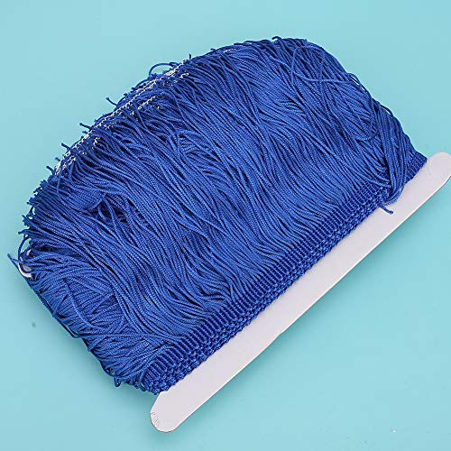 Bamjour Sömnad Franskant, Tofsar Fransar Spets Latin Klänning Scen Bred Fransar Tofs Trim Spets Kläder Skor Hantverk Gardin Gör-det-själv-tillbehör 14cm / 5.5in (Blå)