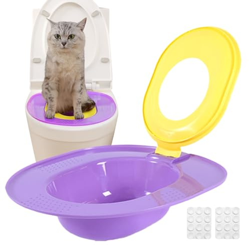 Toilettes pour chat – Kit d'entraînement en polypropylène de 38,1 cm | Pot urinoir portable pour chatons | Base à ventouse pour la maison et les voyages en camping-car