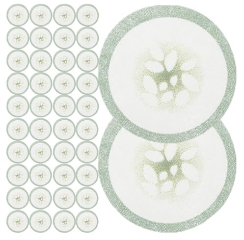 Genérico Mascarilla Ocular de Pepino 200 Piezas No Tejidas, Blanqueadoras E Hidratantes para Cuidado Piel, Uso en Tratamientos Faciales y Cuidado Diario