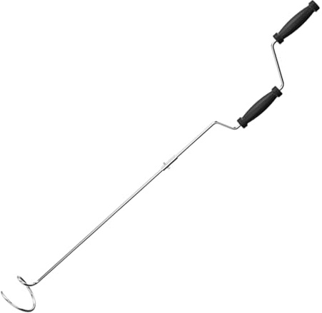 Herramienta aireadora de compost, herramienta giratoria manual de acero inoxidable, manivela resistente para aflojar eficazmente el suelo, para patios pequeños y uso al aire libre