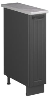 Vicco Apotekarskåp Fame-Line, Mörkgrå/antracit, 20 cm, AP Marble, för kombination med andra moduler i Fame-Line-serien