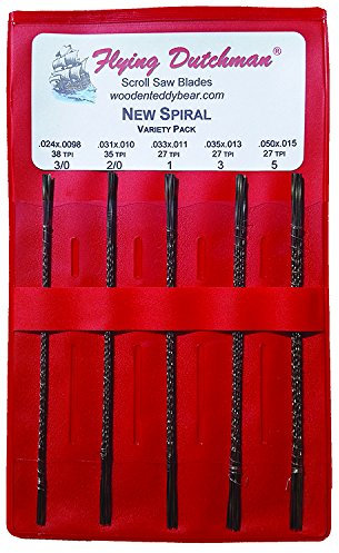 Flying Dutchman New Spiral Five Dozen Pinless Scroll Saw Blade Variety Pack