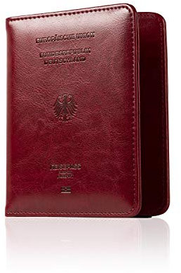 CALIPSO, unisex, Leder , Reisepasshülle - Reisepass RFID Designer Travel Wallet - Praktischer Passport Cover mit Fächern für Impfpässe & Co - Reiseorganizer Etui