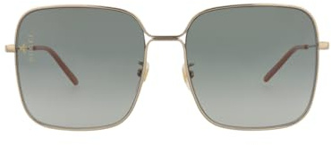 GUCCI Womens GG0443S Sunglasses, Gold-Gold-Grey, 60