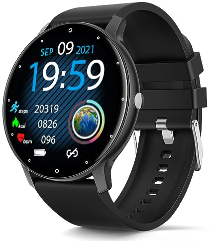 TAOPON Reloj Inteligente Hombre Smartwatch Mujer Relojes Inteligentes con 1.28 Pulsera Actividad GPS IP67 Monitor de Sueño Pulsómetro Oxígeno de Sangre 8 Modos Deporte Smart Watch para iOS y Android