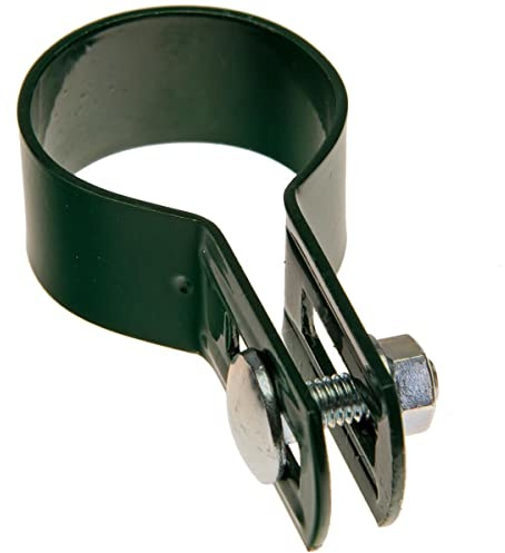 HaGa® Strebenschelle rund Ø 3,8cm - 10 Stück Befestigungsschellen für Zaunbau in grün