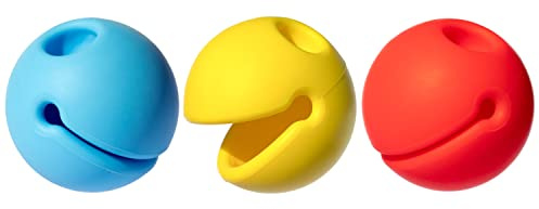 MOLUK MOX Spielball, 3er Set, innovatives Spielzeug aus Silikon, Lernspielzeug ab 0+ Monaten