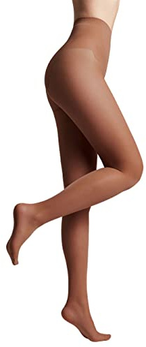 Conte elegant silkeslena strumpbyxor för kvinnor med förstärkta trosor - tunna strumpbyxor för kvinnor extremt elastiska - BIKINI 40 färg Mocka storlek 4