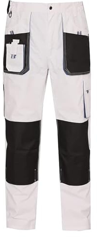 WORK IDEA Pantalon de Travail pour Homme avec Poches à Genoux Oxford en Toile résistante