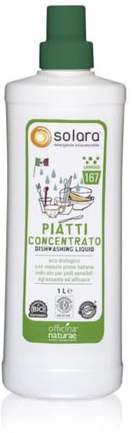 Officina Naturae Detergente para platos ecológico concentrado para el lavado a mano de la vajilla ecológico sostenible vegano 1 litro