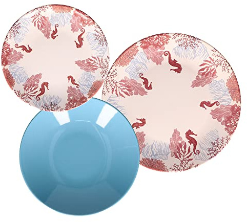 Thun Rose & Tulipani - Set 18 Piatti Seabed