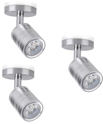 DOITOOL Ceiling Light Fixtures 3pcs Spotlight Indoor Ceiling Spot Lights Indoor Led Track Counter Lamp Surface Mounted