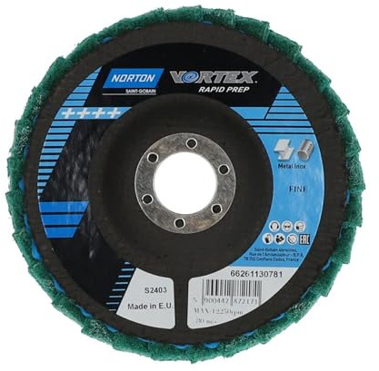 Norton Rapid Prep S2403 Disques abrasifs fins Vortex Rapdi Prep 125 x 22 mm