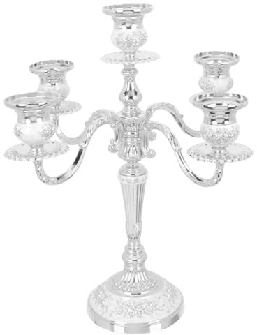 LIFKOME Kerzenständer Kerzenhalter Stehender Kandelaber-kerzenhalter Esstisch Kerzenhalter Kerzenständer Messing Kegelkerzenhalter Spitzkerze 5 Kerzenhalter Weihnachten Kerzenglas Metall