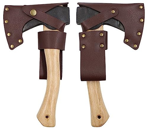 Rurunklee Axe Protective Cover, Hatchet Sheath - Leather Hatchet Sheath with Waist Hangings | Hatchet Cover Sheath Axe Case for Outdoor Work