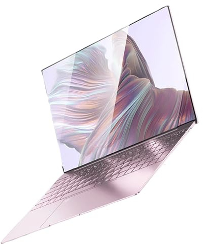 MQL-HDX Portátil Plateado/Rosa de 15,6 Pulgadas, portátil para Estudiantes, Negocios, Oficina, portátil, Delgado y Ligero, batería de Gran Capacidad,Pink-16G+512G
