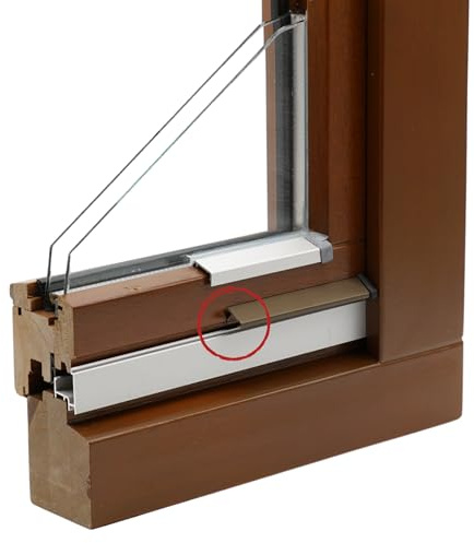 Wetterschenkel Aluminium Holzfenster Regenschutz Alu Fenster Profil Y Abdeckung (Mittelbronze G214, 140 cm)