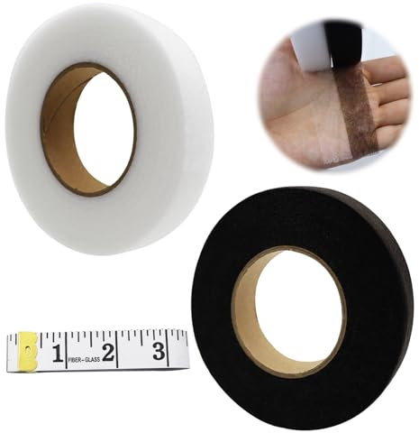 MIPIACE 2 Pack Saumband zum Aufbügeln Waschfest 64 Meter/Rolle Bügelband für Vorhänge Breite 20mm Gardinen Kürzen Ohne Nähen Klebeband zum Aufbügeln Selbstklebend für Saum Jeans Vorhänge Hosen