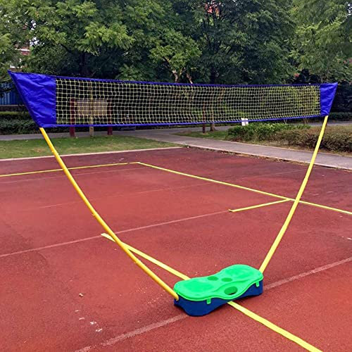 Tragbares 10-Fuß-Tennisnetz für die Auffahrt, den Hinterhof, den Spielplatz, das Tennis-Badminton-Set für Kinder mit Ständer und Netz für Camping-Ballspiele, Outdoor-Mannschaftssport, große Basis