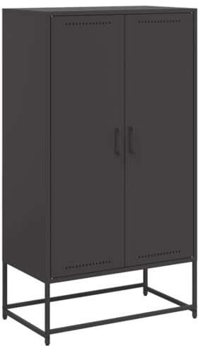 vidaXL Highboard Schwarz 68,5x38,5x123,5 cm Stahl