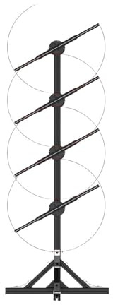 3D Hologram Fan 3/4pcs 45cm 17.7in 3D Fan With Bracket Projector Led Advertising Display Light Holographic Lamp Holiday Gifts Support Splicing for Business Store Signs,Bar,Party Halloween(Black_45cm 4
