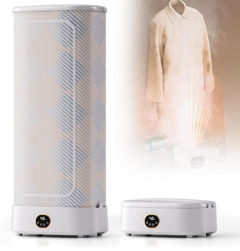 Genérico Mini Secadora de Ropa, Secadora de Ropa Plegable portátil, Plancha de Vapor Vertical inalámbrica automática de 1000 W, con Control Remoto, vaporizador de Ropa Colgante, para Ropa y Telas, el