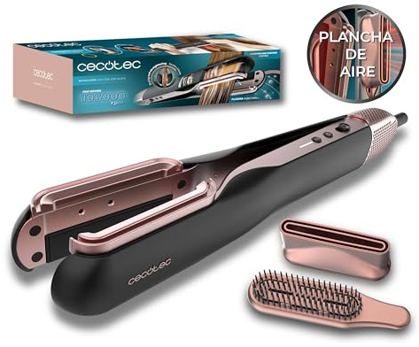 Cecotec Lisseur Vapeur RitualCare Air Lisse 2In1 Black, Lisseur Air Sèche Et Lisse, 2 Têtes Magnétiques, Moteur 106 000 Tr/Min, Capteur Sécurisé, Fonction Plasma Anti-Frisottis, Bouton Froid Pro