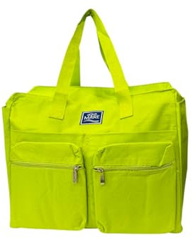 Aqua di Mare Borsa Mare Donna con Pochette Coordinata, Verde Lime, 36 × 48 × 20 cm
