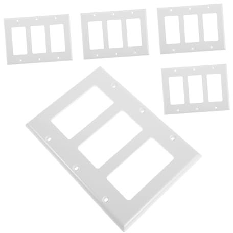 NUOBESTY Cubierta De Panel Del Interruptor Decorativa De Unidades Protector Frontal De Plástico Irrompible Para Interruptor De Luz Tomacorriente Decorativo Para Pared