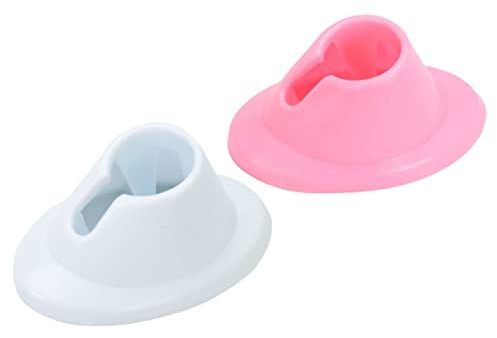 Portaesmalte de Uñas de Silicona, Soporte para 4 Botellas | Blanco y Rosa, 4 Piezas, para Manicura y Uso Diy, Diseño Práctico que Ayuda a Evitar Derrames