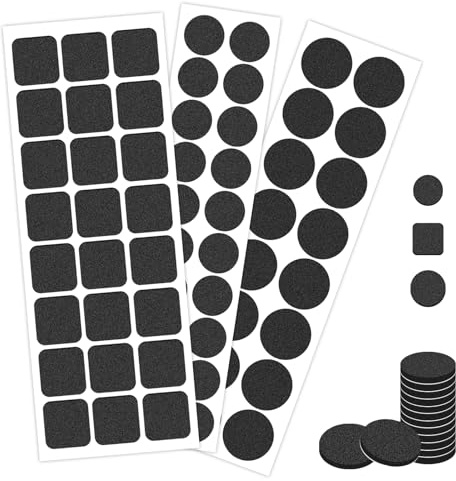 GrünWerk Fieltro Adhesivo 60 Piezas, Negro 5MM Protector Patas