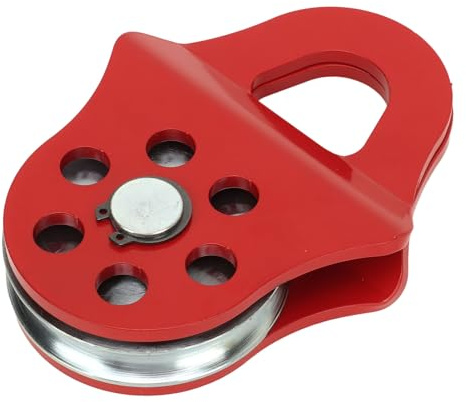 Haosie Snatch Block Towing Pulley, 4T 12mm/0.47in Pulley Block | Red Heavy Duty Winch Pulleys for Truck Tractor, ATV, UTV