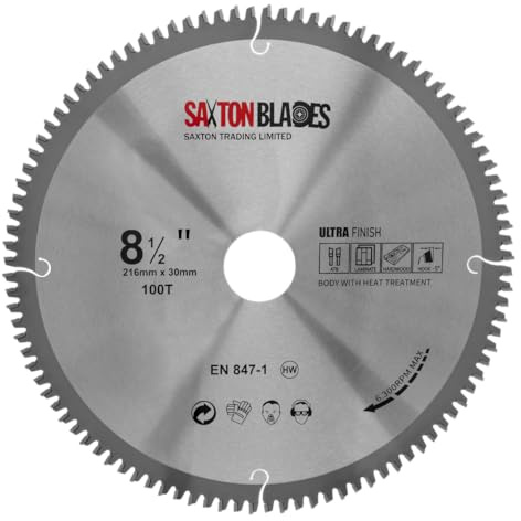Saxton TCT Negative Rake/Hook Circular Blade 216mm x 100T x 30mm Bore