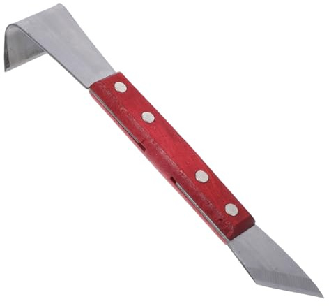 iplusmile Raschietto Manuale per Corteccia da Giardinaggio Lama in Acciaio Resistente, Manico Ergonomico in Legno Antiscivolo, Strumento Leggero per Potatura Alberi da Frutto Colore Casuale | Doppia Testa, per Ortaggi e Fusto, Cortili e Balconi, Impugnatura Antiscivolo, Lavoro Agevolato Colore Casuale