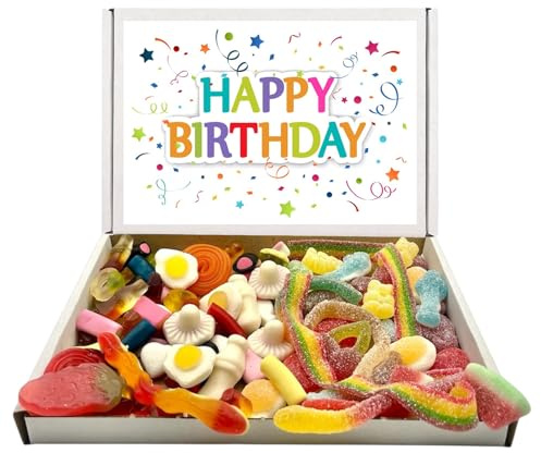 Birthday Gift Quality Pick n Mix Sweets Letterbox Selection 400g, Favourite Choices Variety Assortment with Matching Gift Card (400g Jelly & Fizzy Mixes, 200g of each)