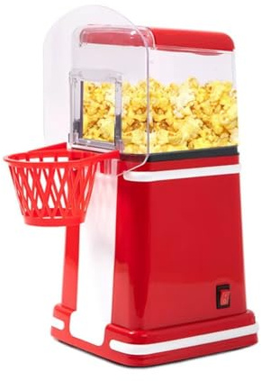 Ujjdwiurgh Hot Air Mini Popcorn Popper with Butter Dispenser for A Perfect Home Movie Experience, UK Version