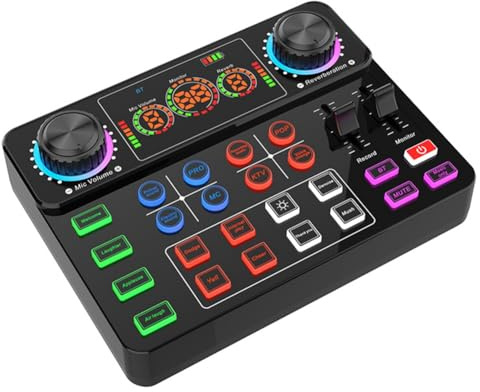 Oiqippnbv Per DJ Disco Device V8SPRO Scheda Audio Registrazione di Attrezzatura da Trasmissione Musicale in Diretta