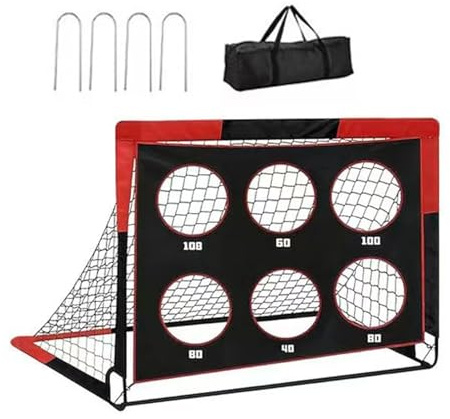 Fußballtor | faltbare Trainingsausrüstung im Pop-Design | 122 x 91 cm rechteckiges Tornetz, für Training und Spiel