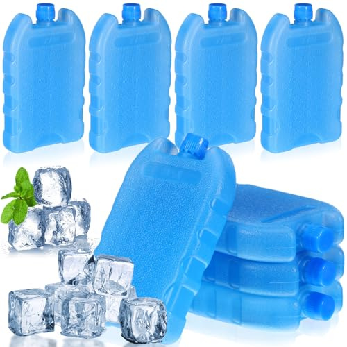 Toyvian Enfriadores de Gel Reutilizables, 8 Unidades Placas de Hielo Slim para Climatizador Evaporativo Neveras Portátiles y Bolsas Térmicas Frío Prolongado para Hogar y Oficina